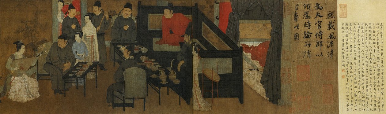 Revelações Nocturnas de Han Xizai (Detalhe) par Gu Hongzhong de Gu Hongzhong (after)