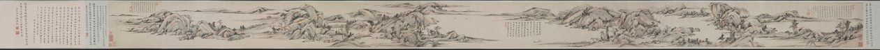 Paisagem no estilo de Huang Gongwang, 1649. de Gu Tianzhi