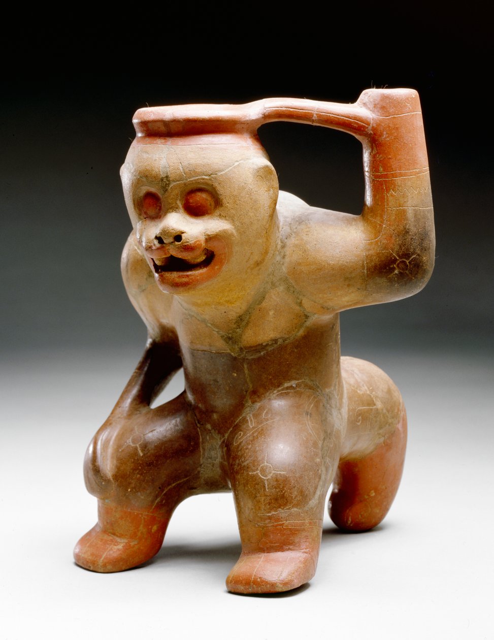 Embarcação de efígie de macaco, 1-300 (cerâmica) de Guanacaste Nicoya Culture