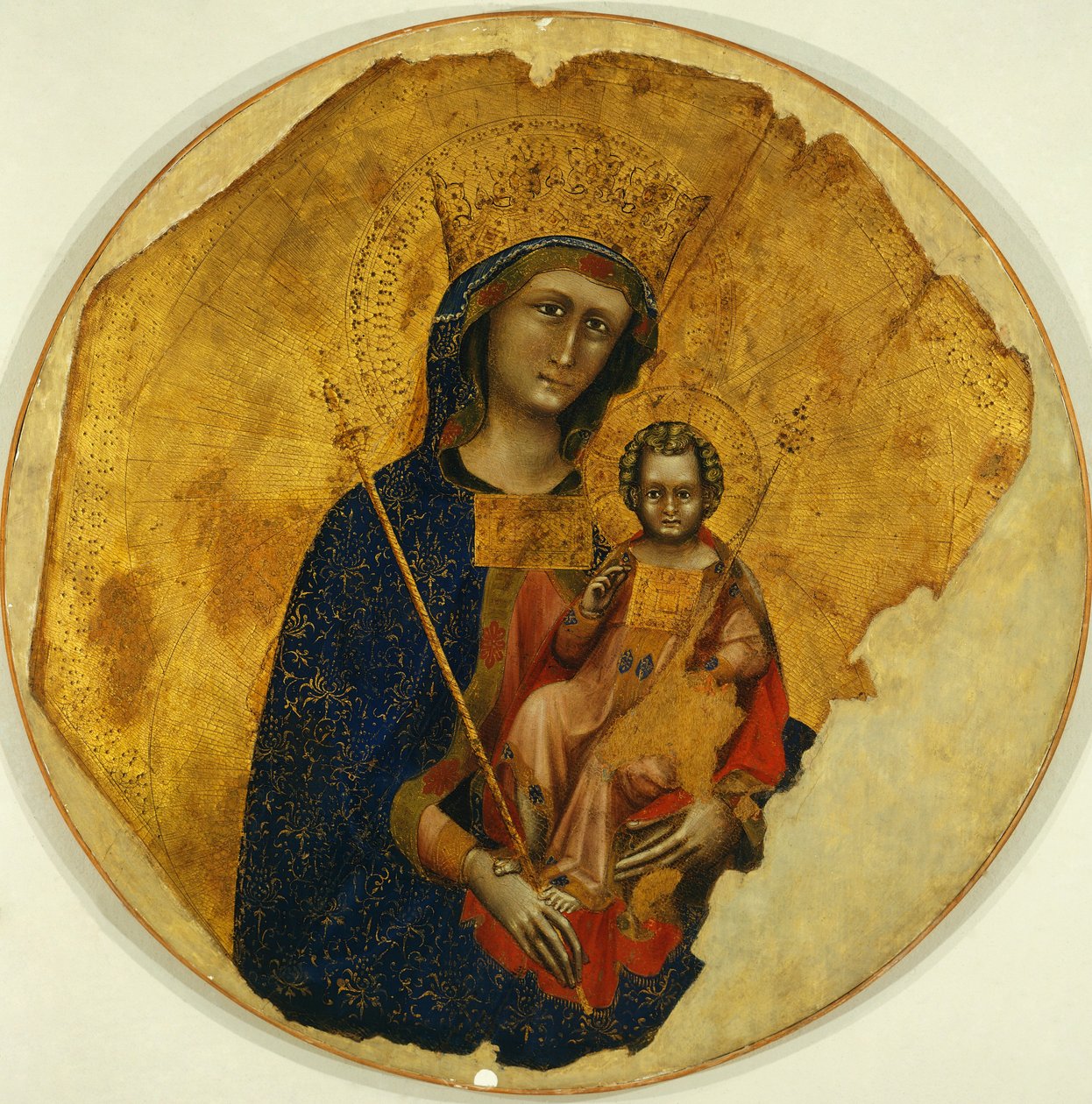 Madonna with Child, por Ridolfo Guariento ou Guariento di Arpo (ativo de 1338 a 1370) de Guariento di Arpo