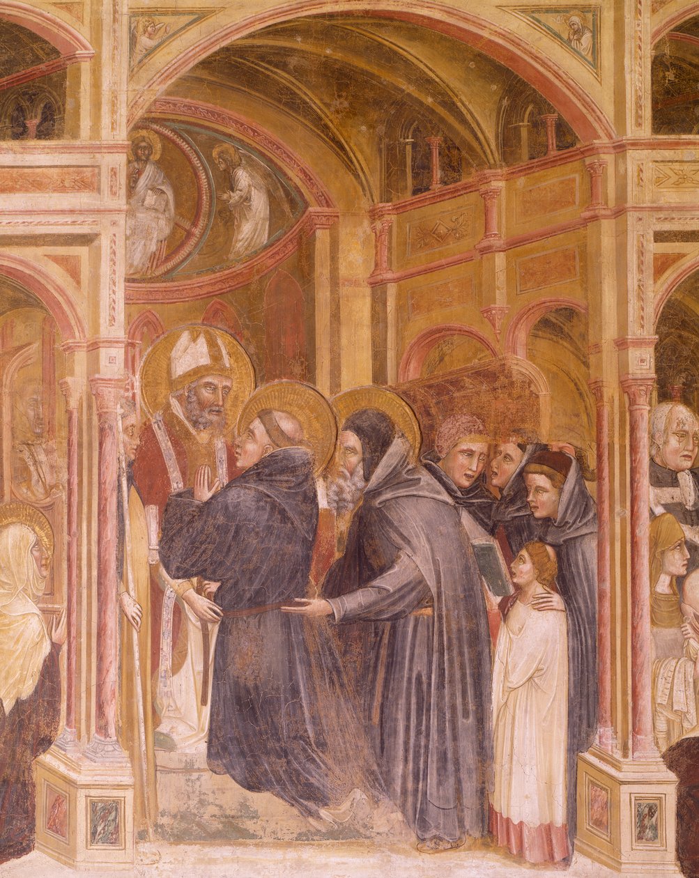 As vestes de Santo Agostinho, de Guariento, afresco de Guariento di Arpo