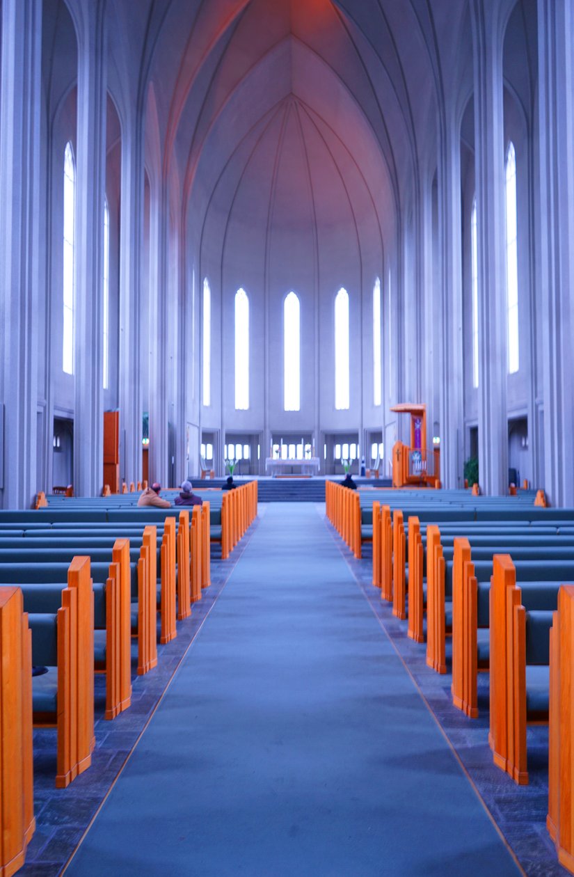 Interior da Hallgrimskirkja de Gudjon Samuelsson