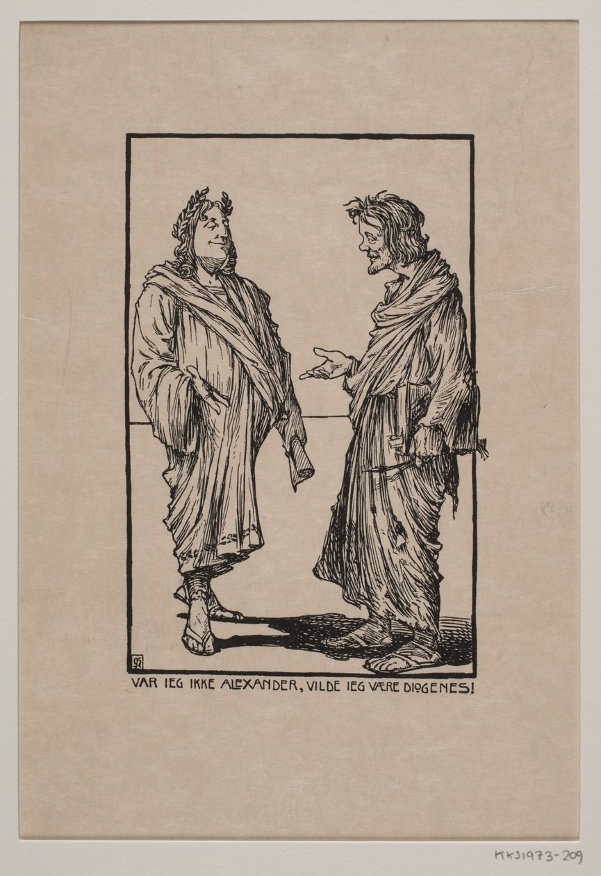 Alexandre e Diógenes de Gudmund Hentze