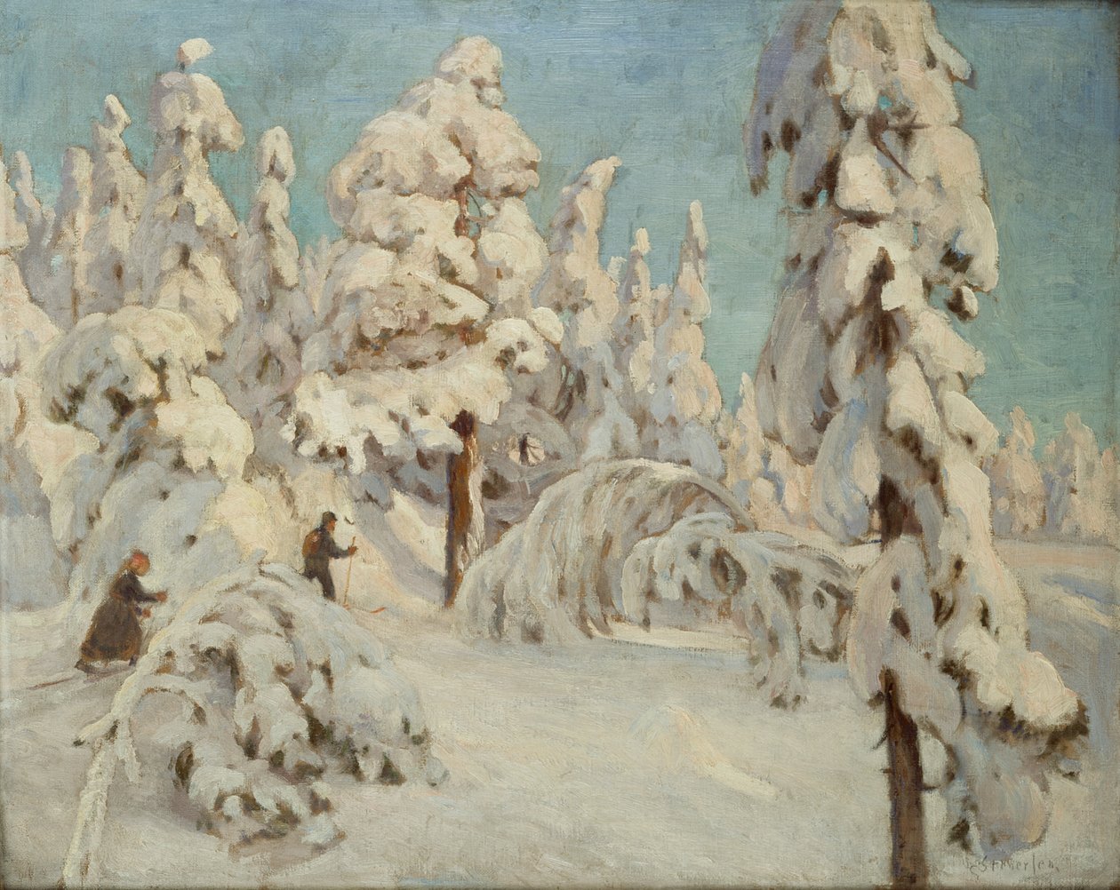 Esquiadores de Gudmund Stenersen