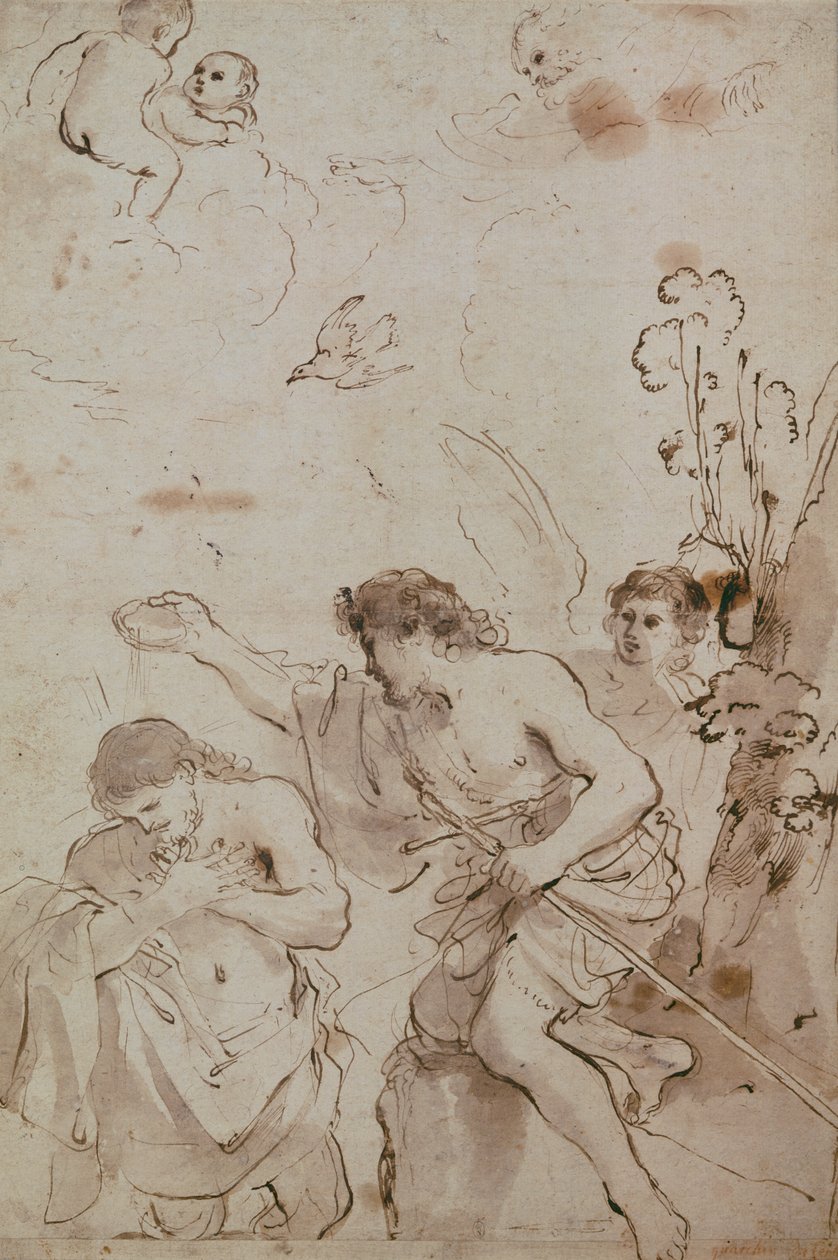 Batismo de Cristo de Giovanni Francesco Barbieri