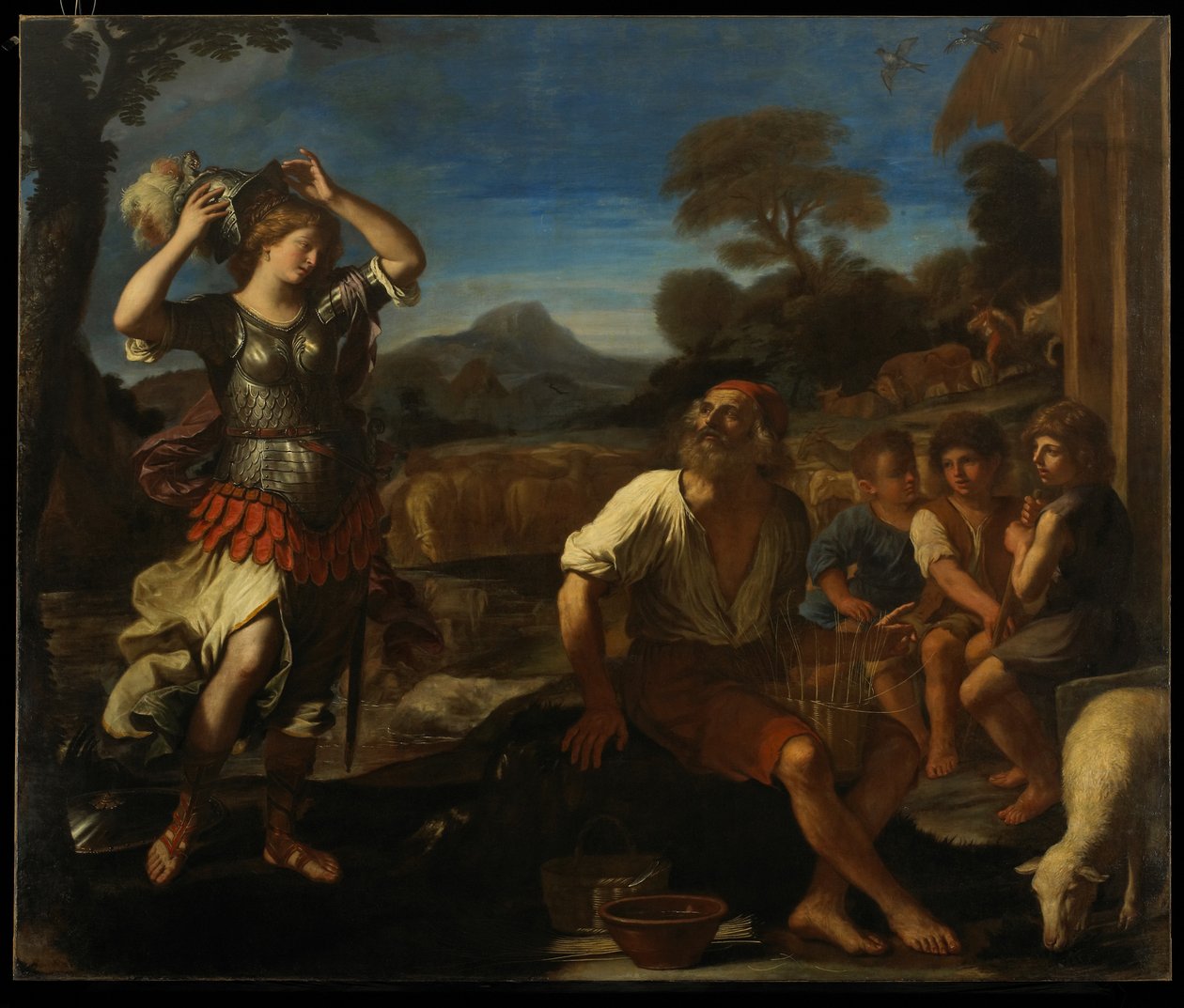 Erminia e os pastores, 1648 de Giovanni Francesco Barbieri