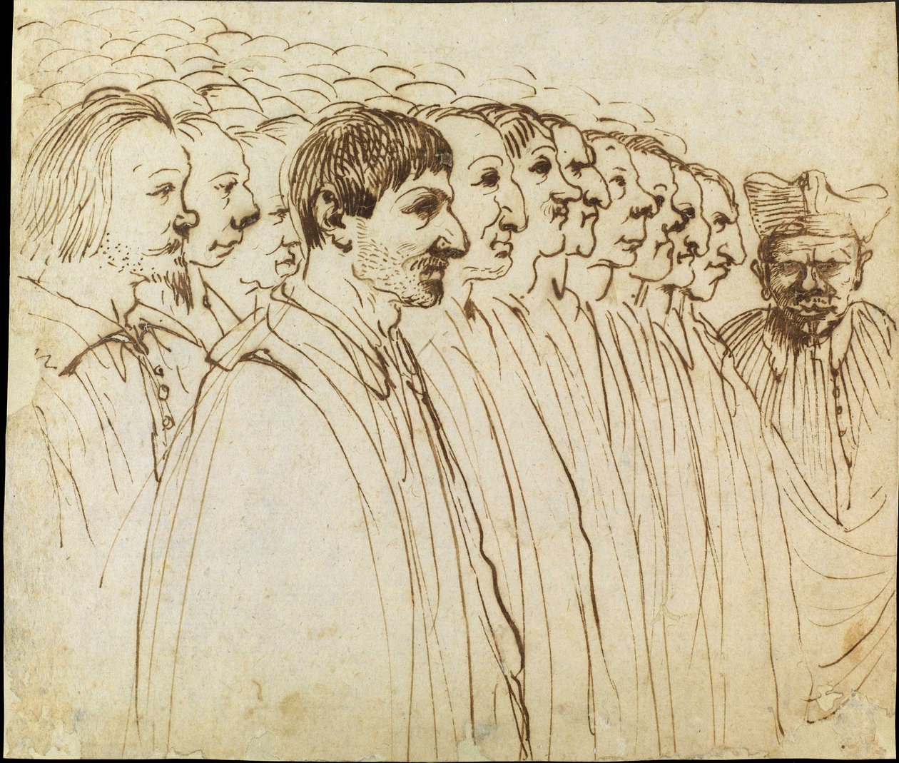 Revisão da caricatura dos clérigos de Guercino