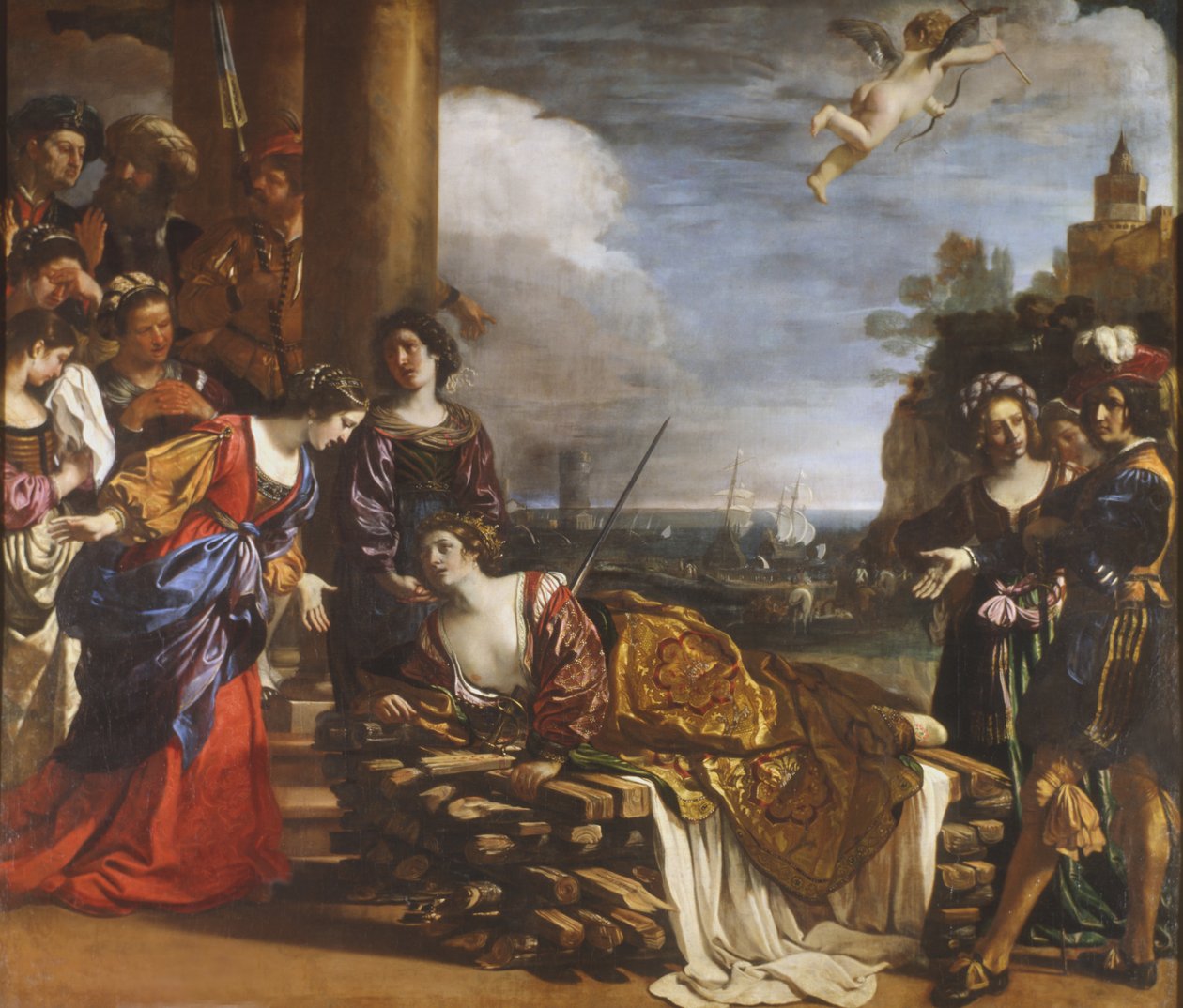 A morte do Dido, 1631 de Giovanni Francesco Barbieri
