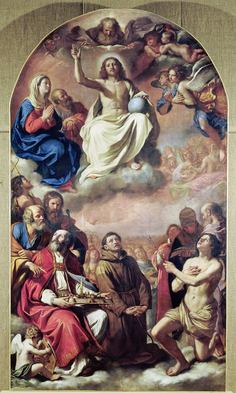 A glória dos santos, 1645-47 de Giovanni Francesco Barbieri