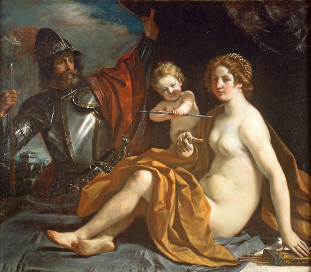 Vênus, Marte e Cupido de Giovanni Francesco Barbieri