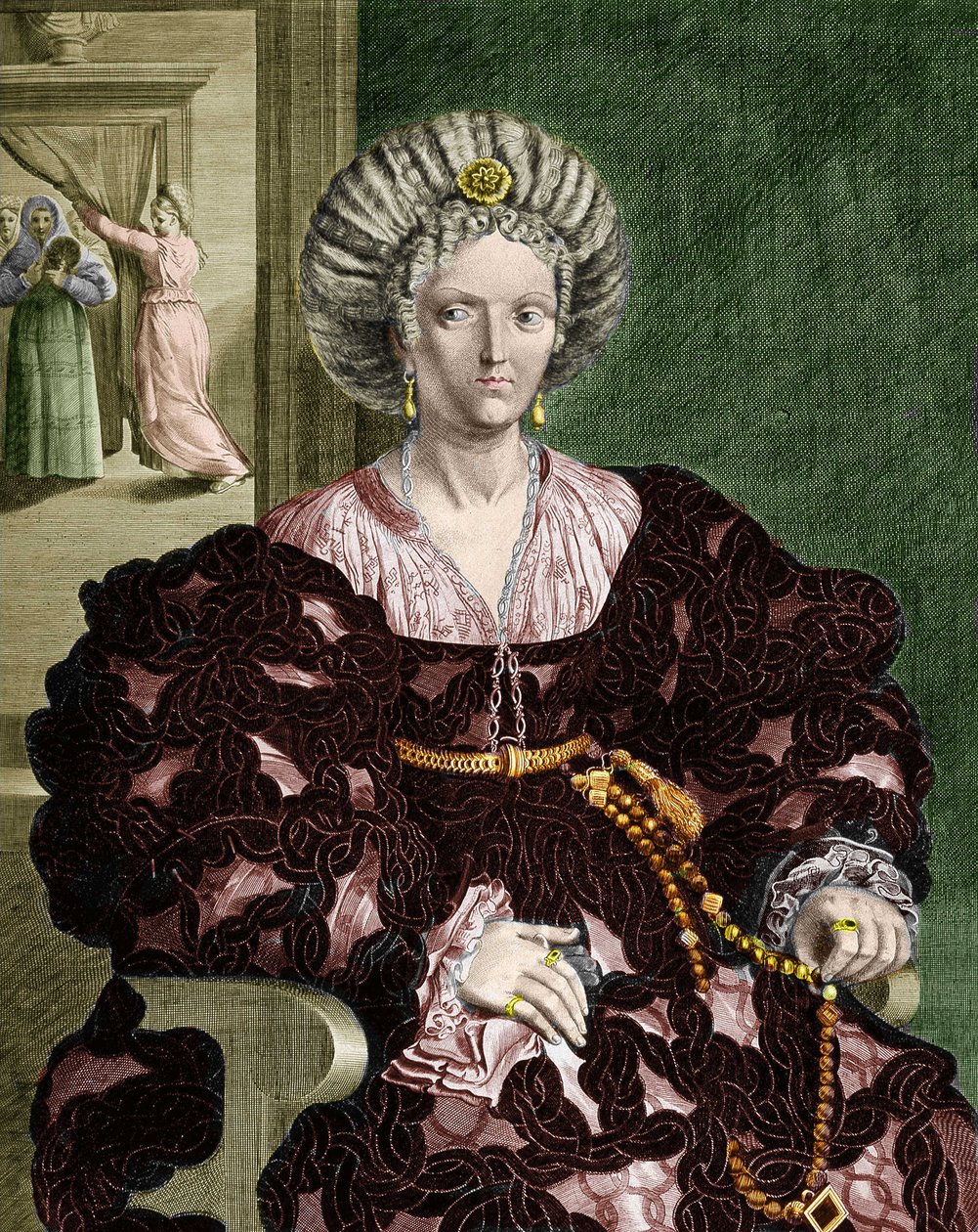 Retrato de Lucrece Borgia, Itália de Guercino (1591 1666) (after)