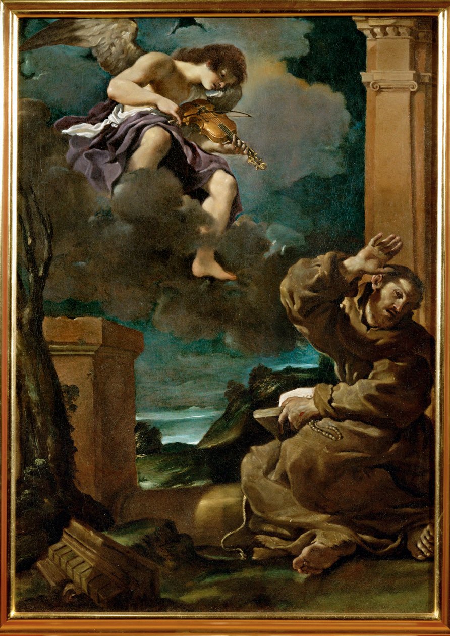 Êxtase de São Francisco de Assis ... (pintura sobre tela) de Guercino (1591-1666)