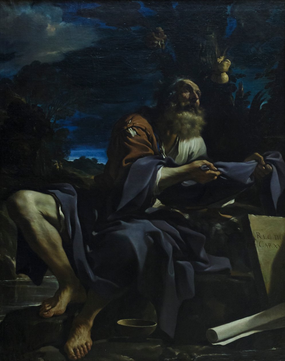 Elias alimentado por corvos de Guercino (1591 1666)