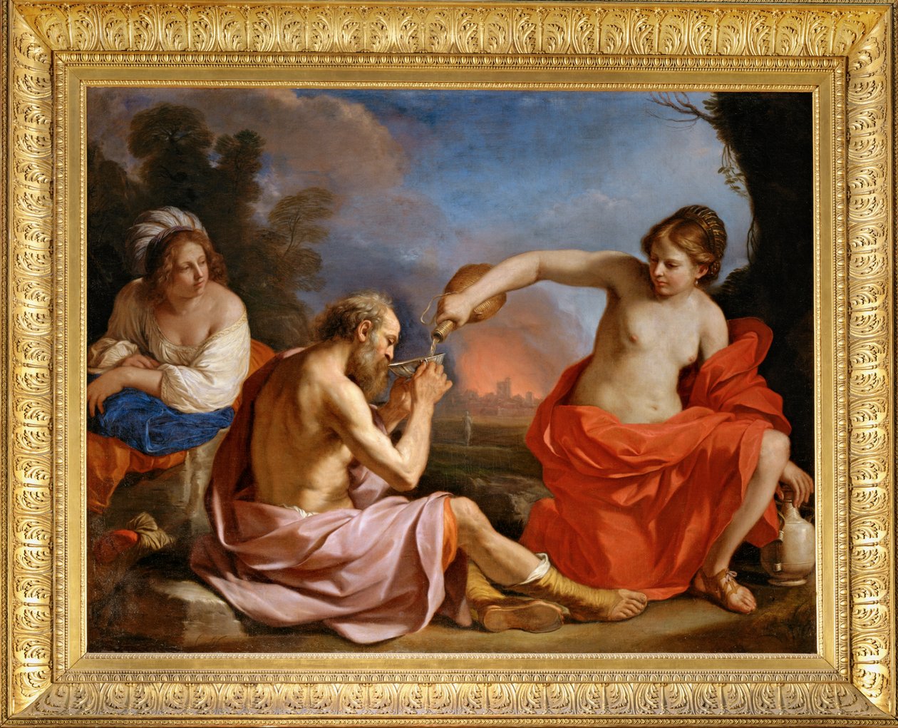 Loth et ses filles - Loth e as suas filhas ... de Guercino (1591-1666)