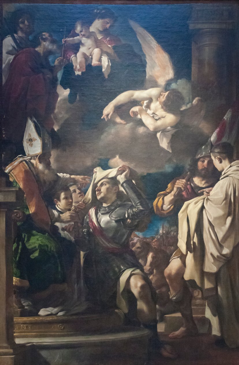 São Guilherme da Aquitânia a receber a carenagem de Guercino (1591 1666)