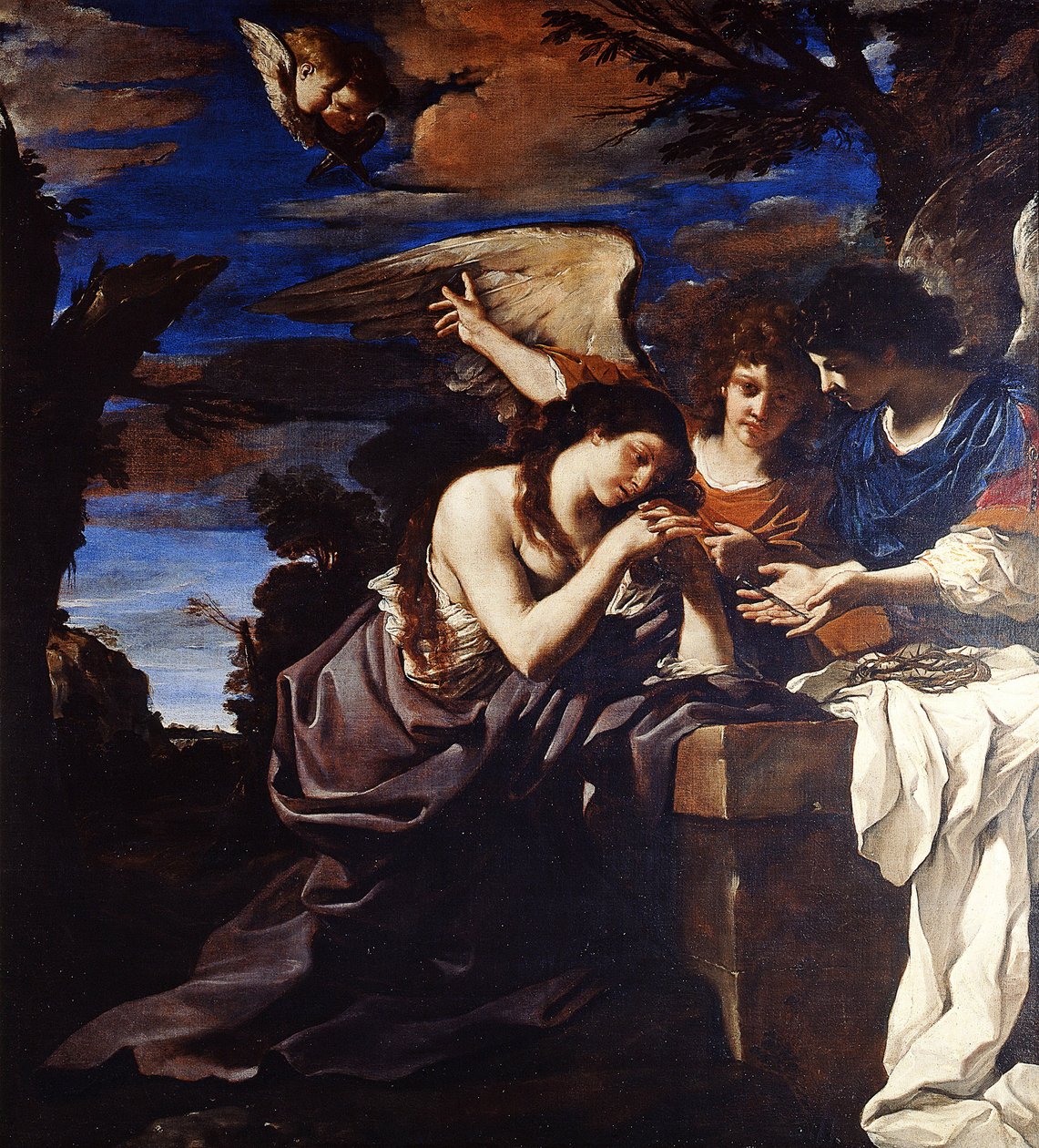 Maria Madalena penitente com dois anjos de Guercino (1591 1666)