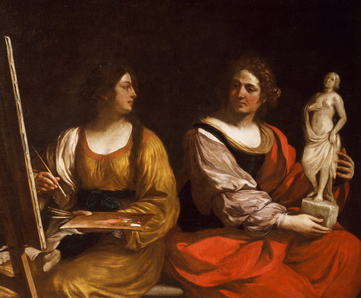 Alegoria da Pintura e Escultura, de Giovanni Francesco Barbieri, conhecido como Guercino de Guercino