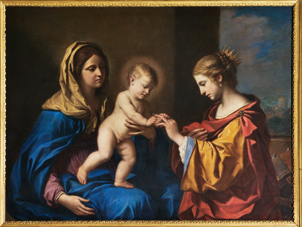 Casamento Místico de Santa Catarina de Guercino
