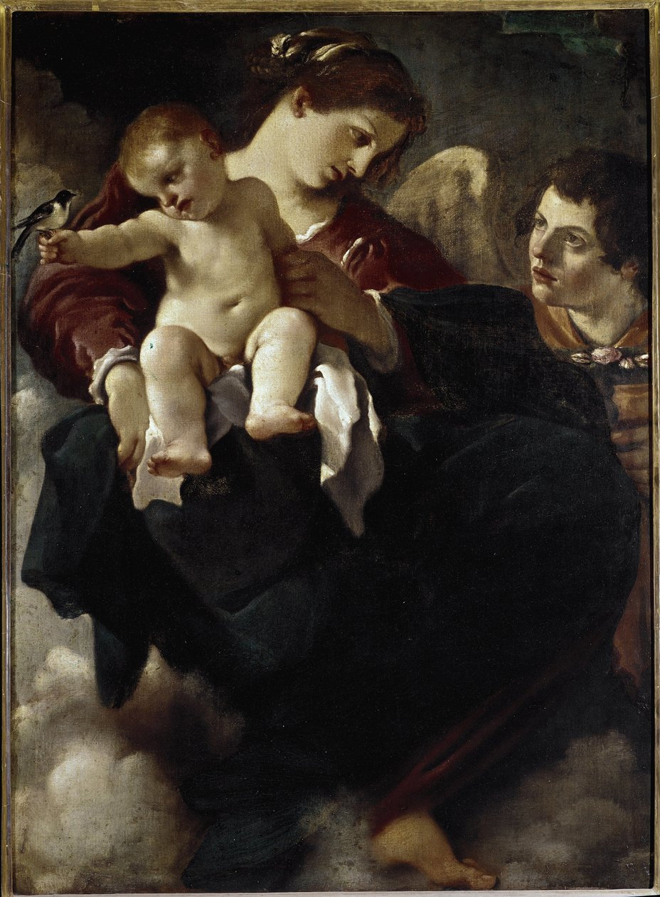 Our Lady of the Swallow - Óleo sobre tela de Guercino