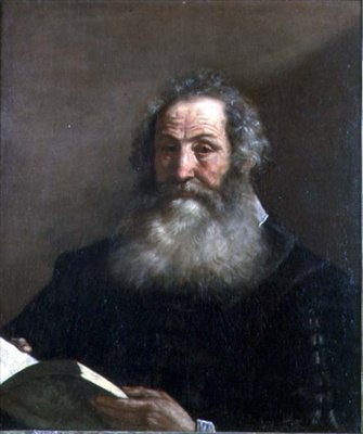 Retrato de um homem velho de Guercino