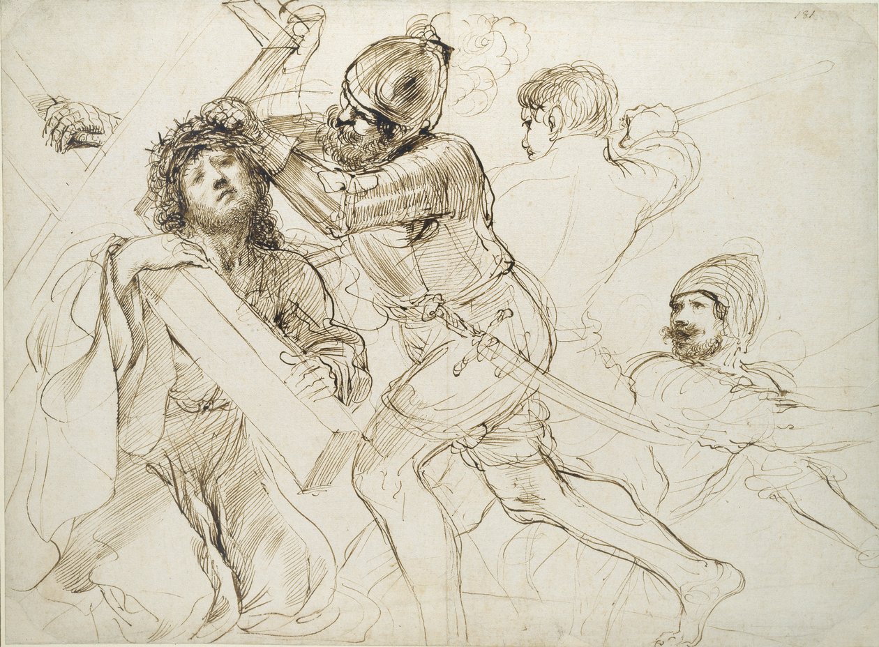 Cristo carregando a cruz, c1625-1628 de Guercino