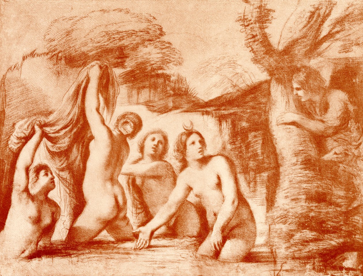 Diana e Actaeon de Guercino