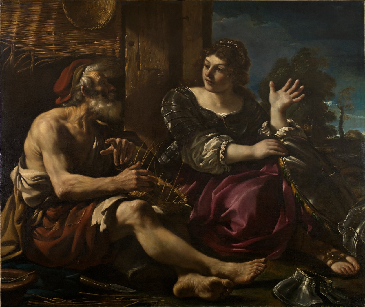 Erminia e o Pastor, década de 1620 de Guercino