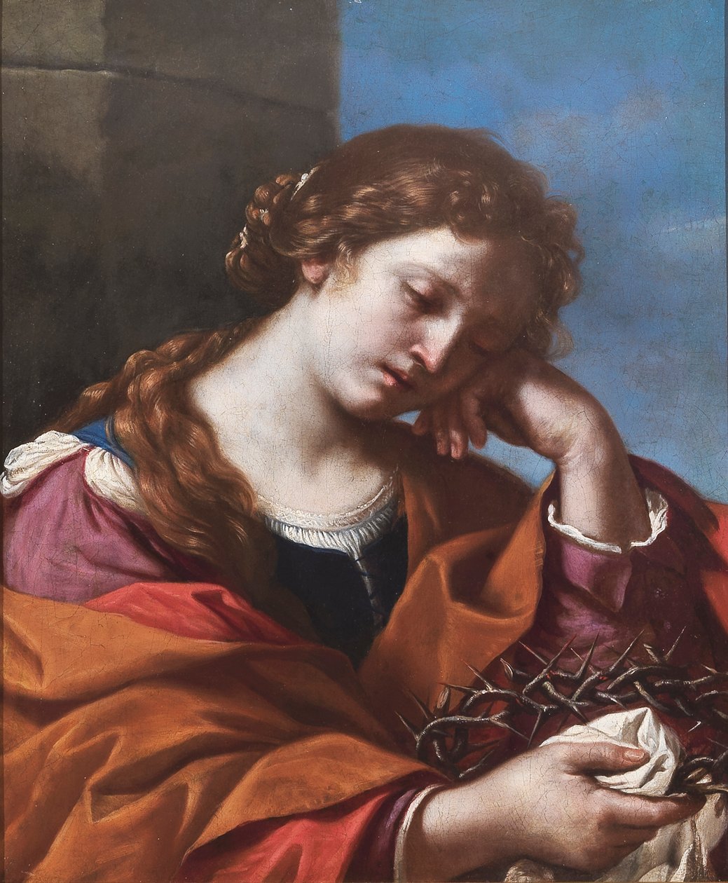 Maria Madalena com a coroa de espinhos, 1632. de Guercino