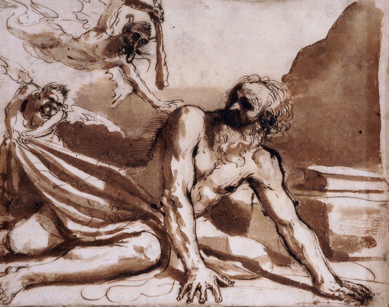 Santo Antônio espancado pelos demônios, de Guercino