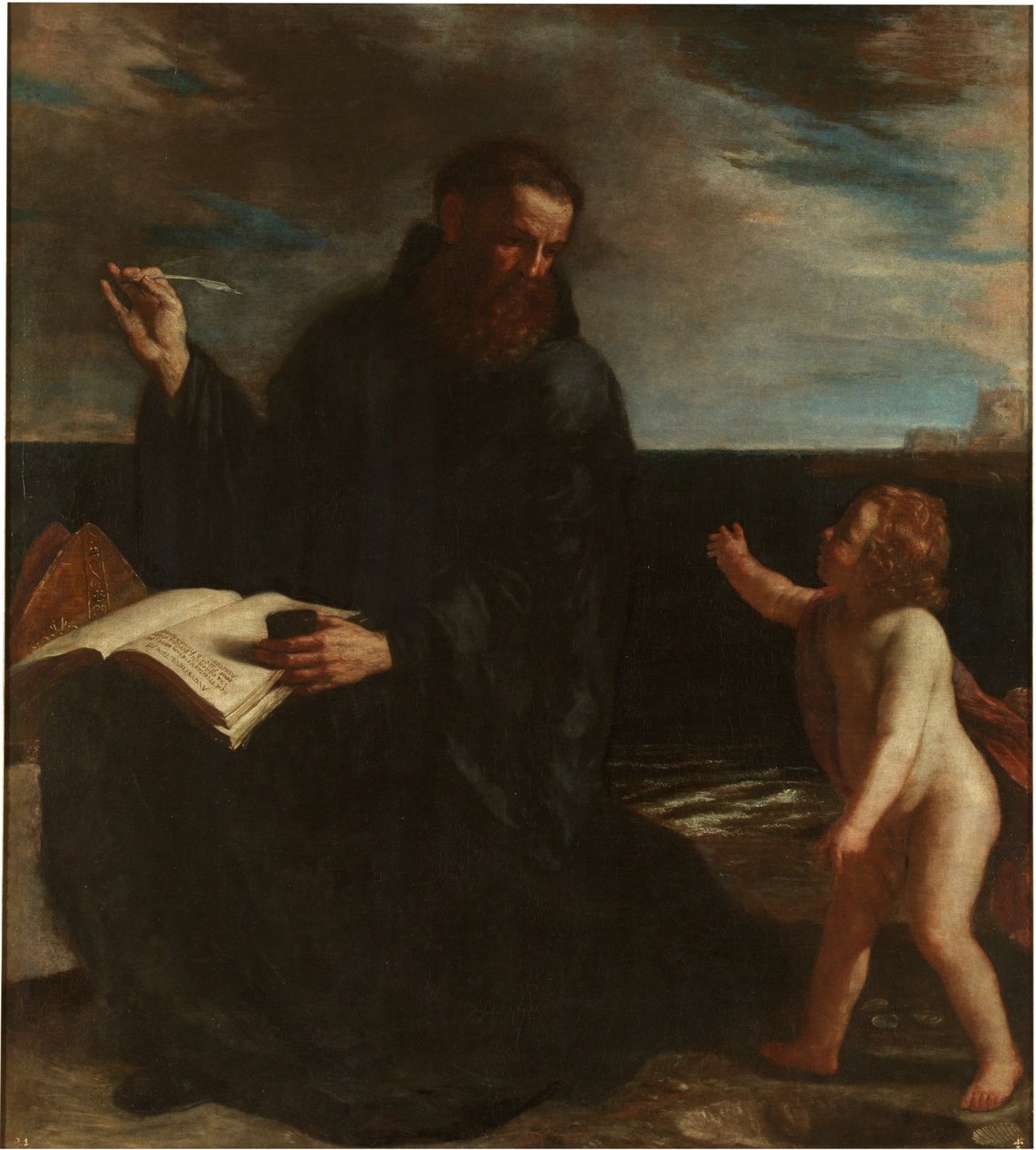 Santo Agostinho meditando sobre a Trindade de Guercino