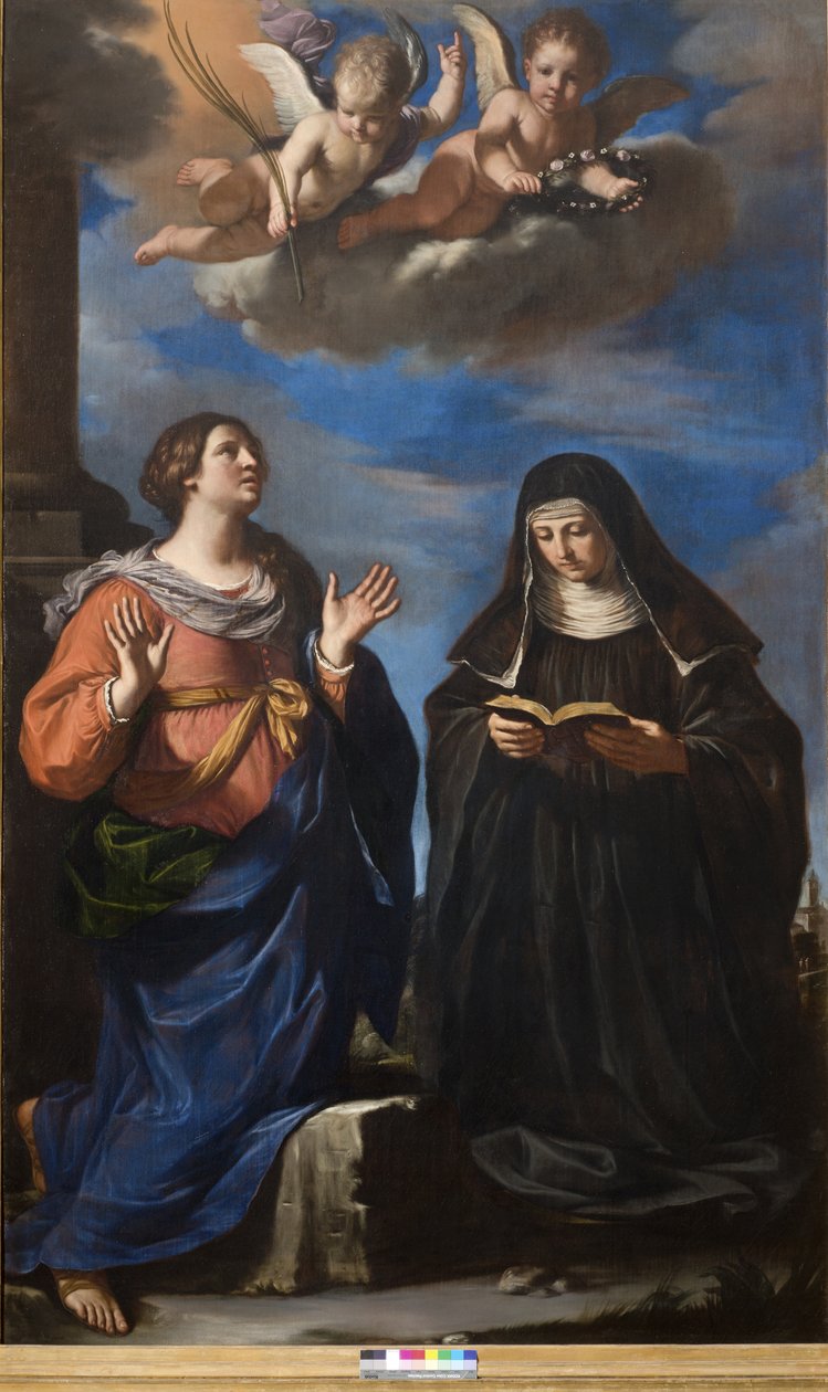 São Gertrudes e Lucrécia, 1645 de Guercino