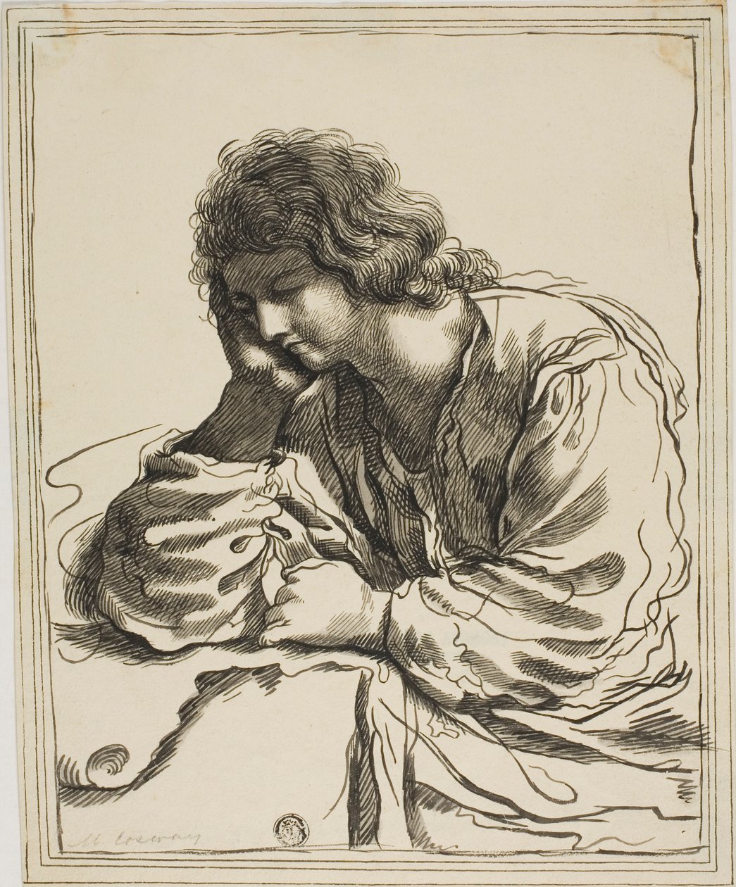 São João Evangelista em Meditação de Guercino