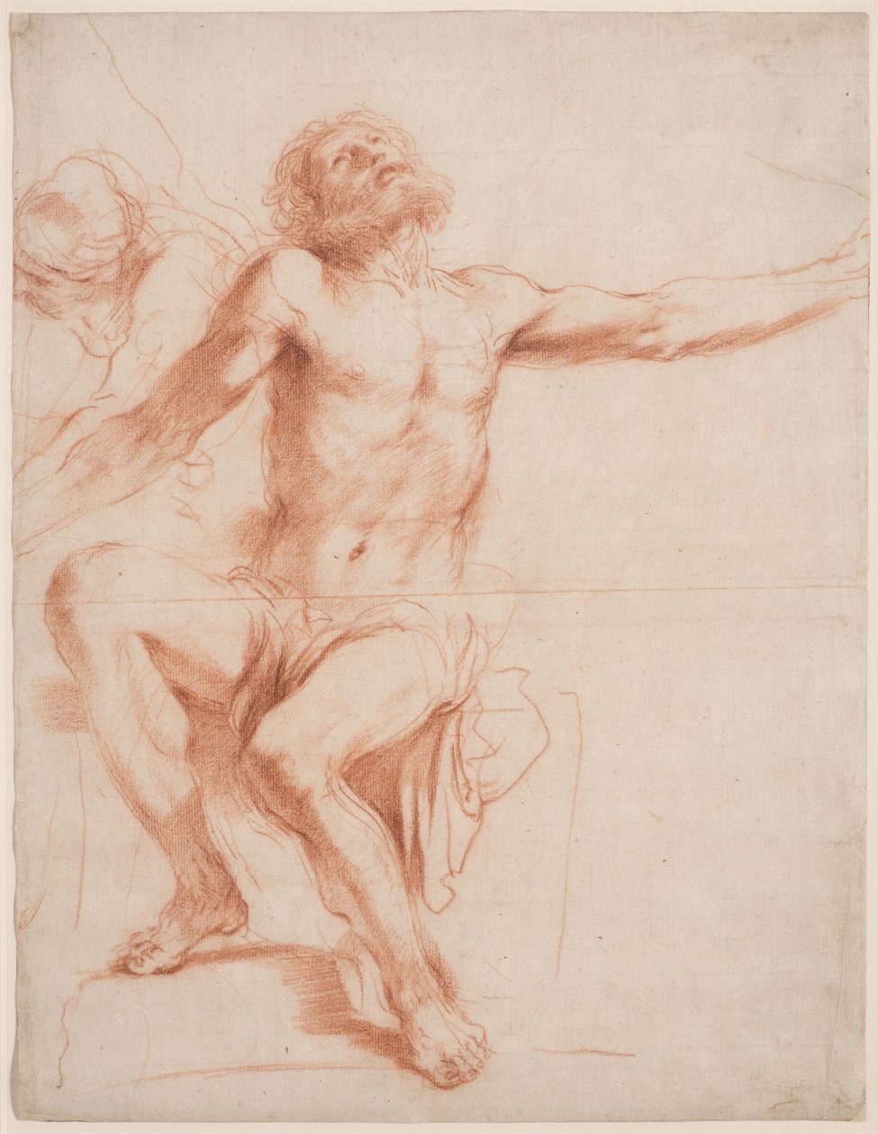 Figura masculina sentada, c.1618-19 de Guercino
