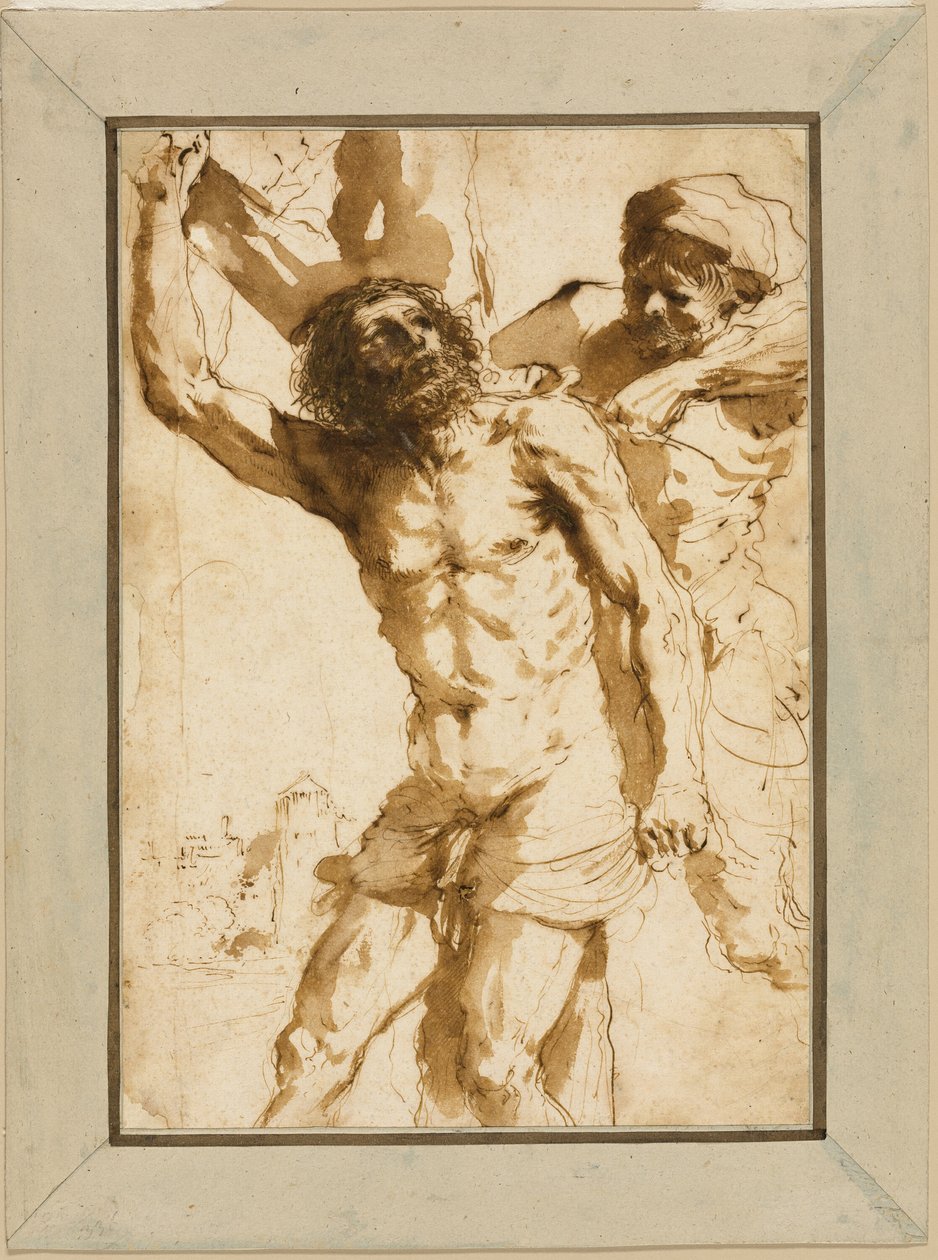 Estudo para "O Martírio de São Bartolomeu" de Guercino