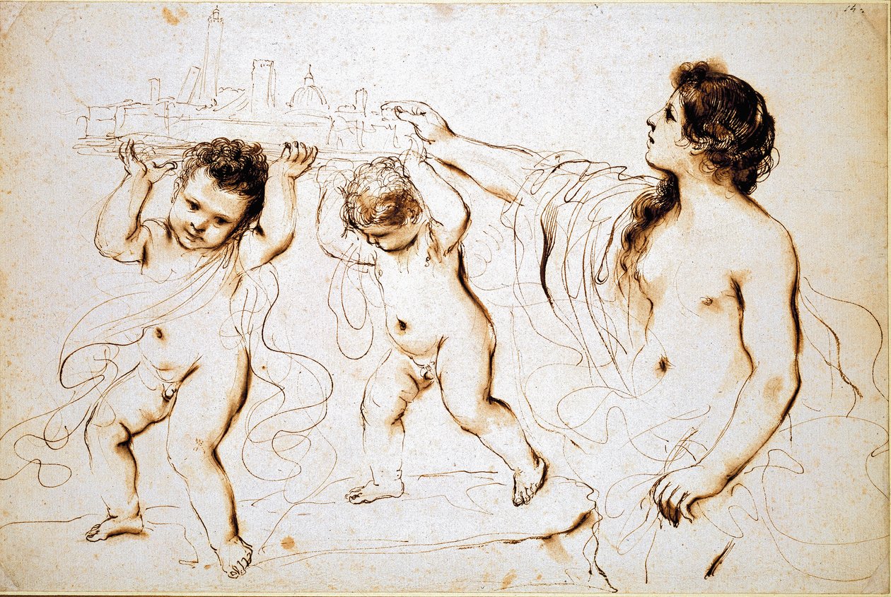 O Emblema da Cidade de Bolonha, 1625-1629 de Guercino