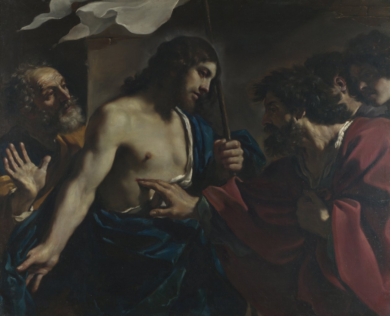 A Incredulidade de São Tomás, 1621 de Guercino