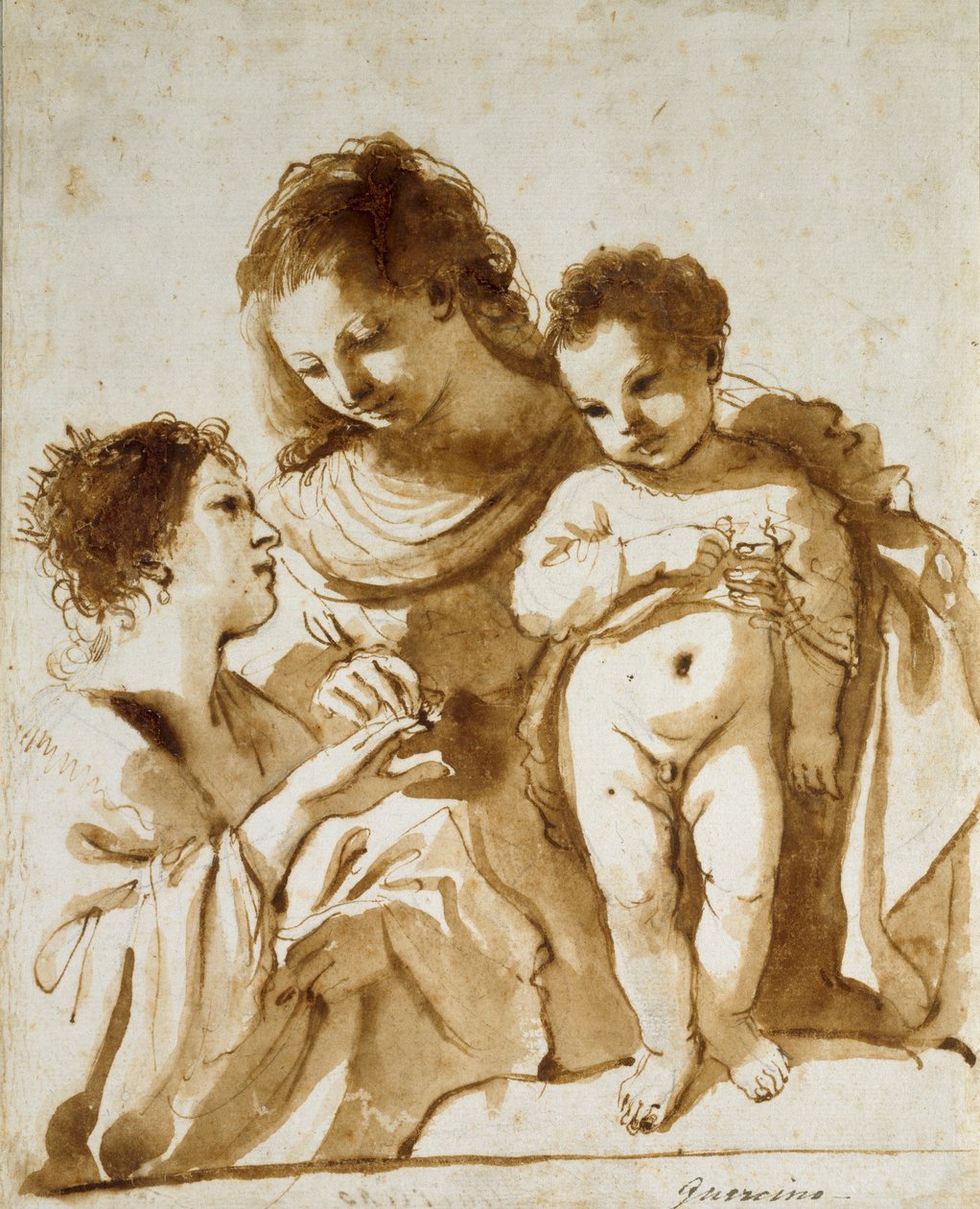 O Casamento Místico de Santa Catarina, 1618-1619 de Guercino