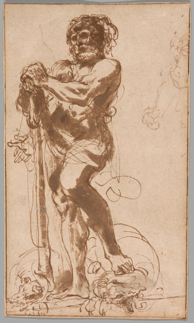O triunfante Hércules com a Hidra Derrotada de Guercino