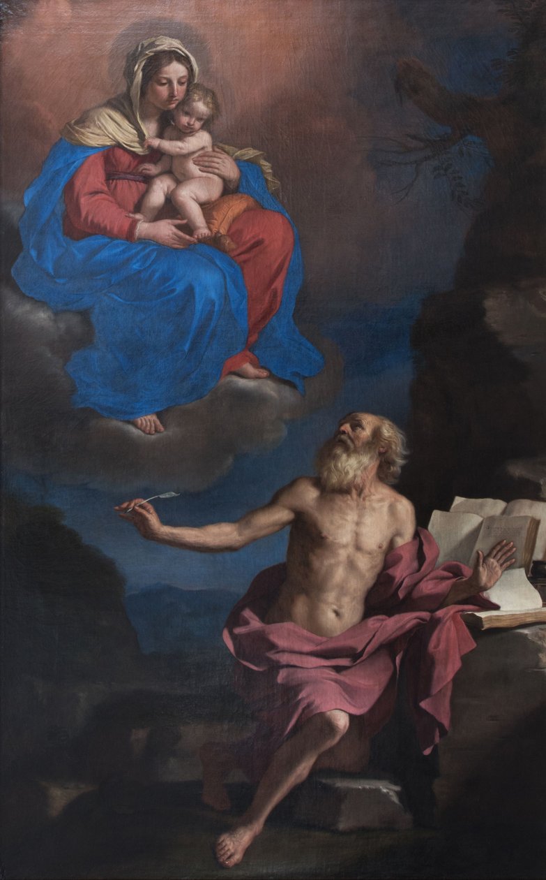 A Virgem e o Menino que aparecem a São Jerónimo de Guercino