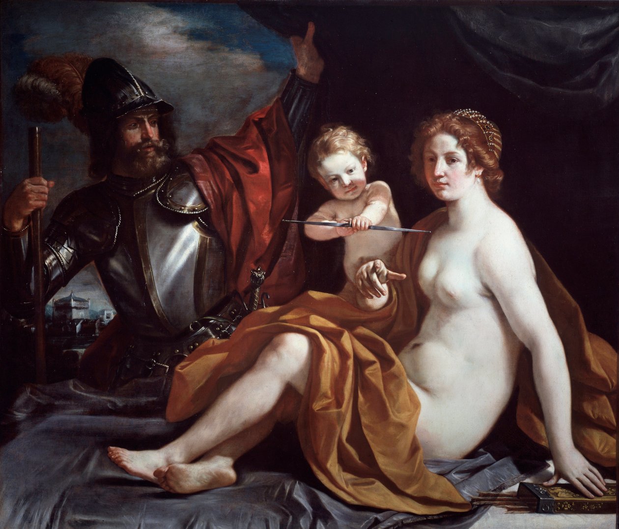 Vênus, Marte e Amor de Guercino