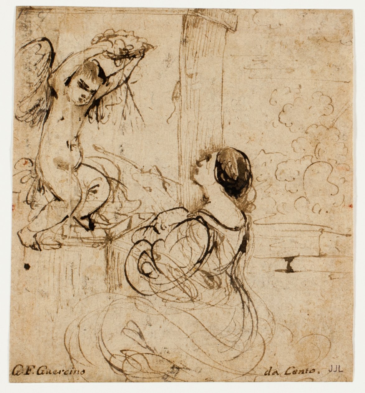 Mulher com Putto de Guercino
