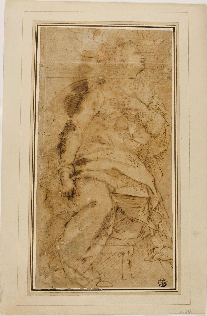 Figura feminina drapeada de Guglielmo Caccia
