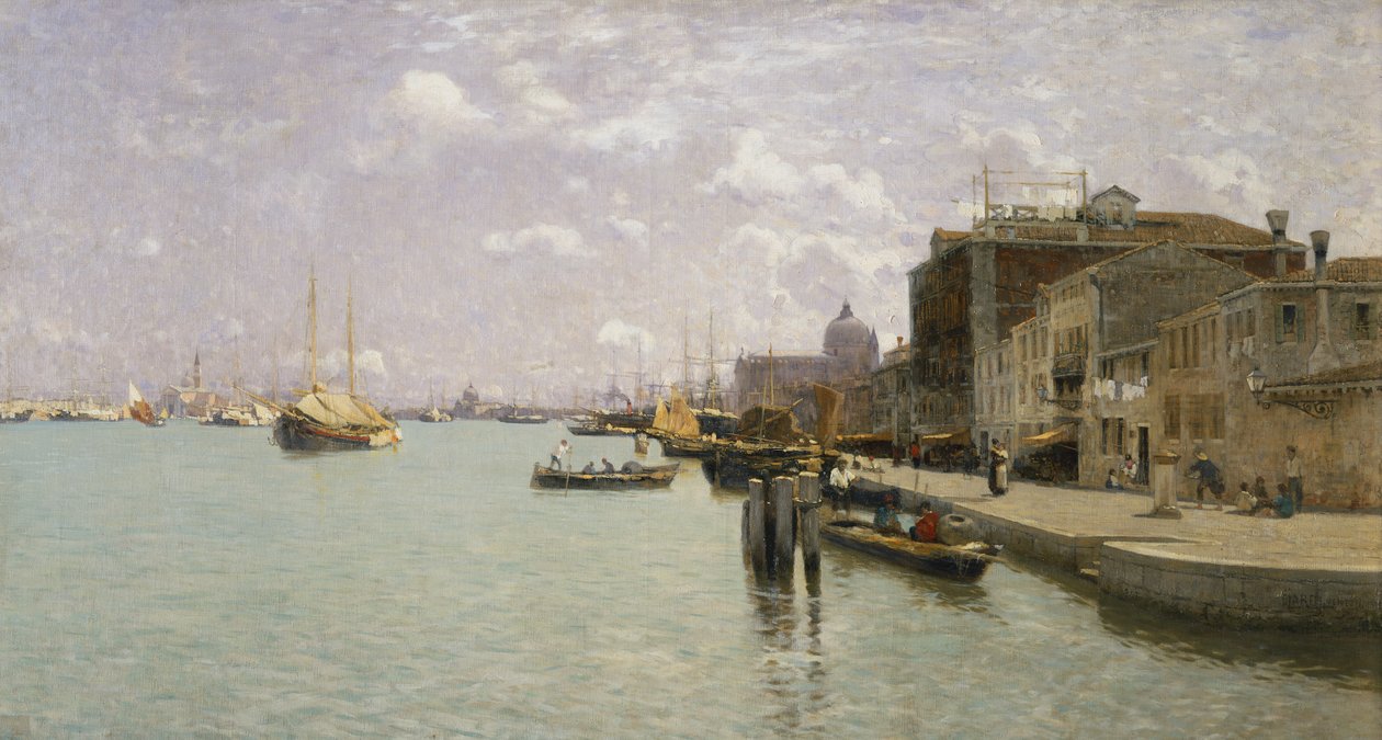 Manhã na Giudecca, Veneza de Guglielmo Ciardi
