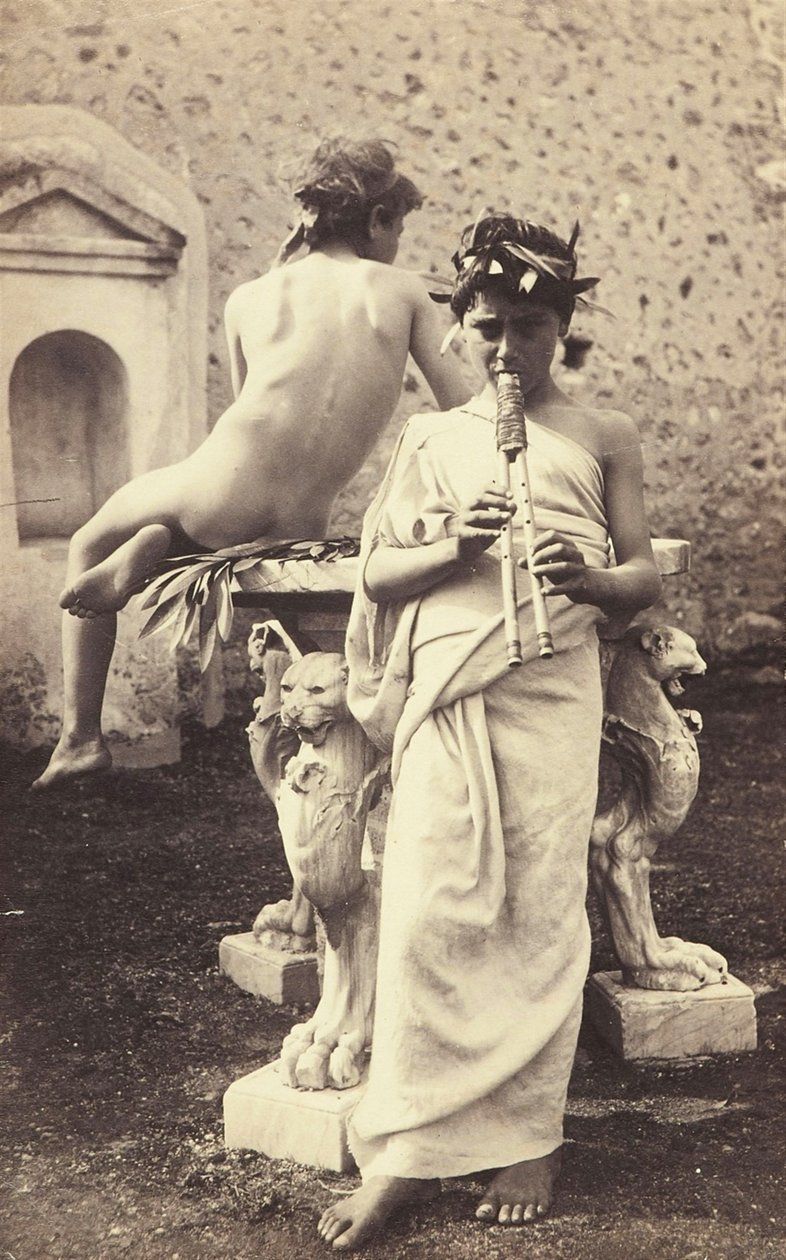Estudo de dois meninos C.1898 de Guglielmo Plüschow