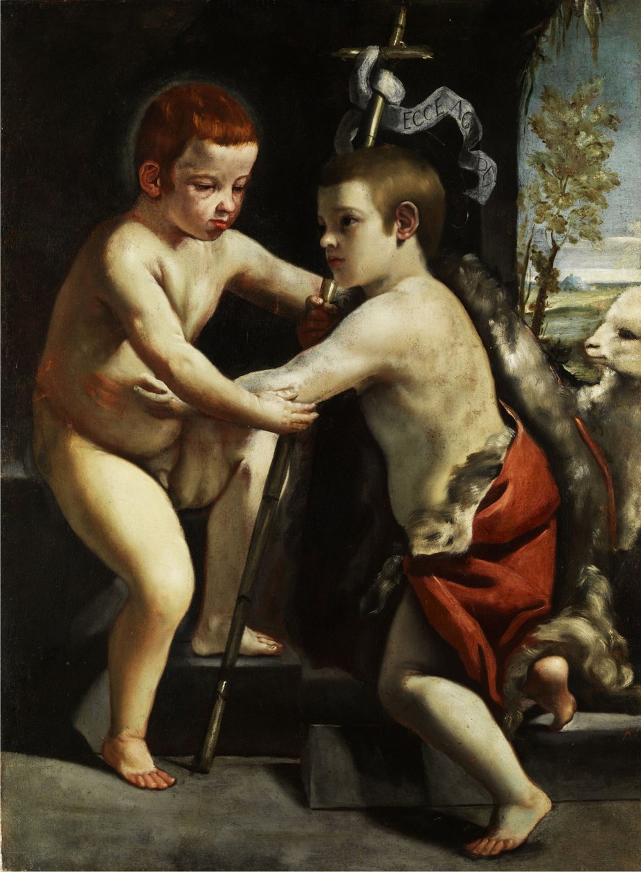 Jesuskind com o Johannesknaben de Guido Cagnacci