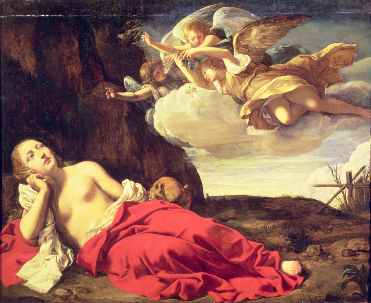 Maria Madalena Penitente (óleo em cobre revestido de estanho) de Guido Cagnacci