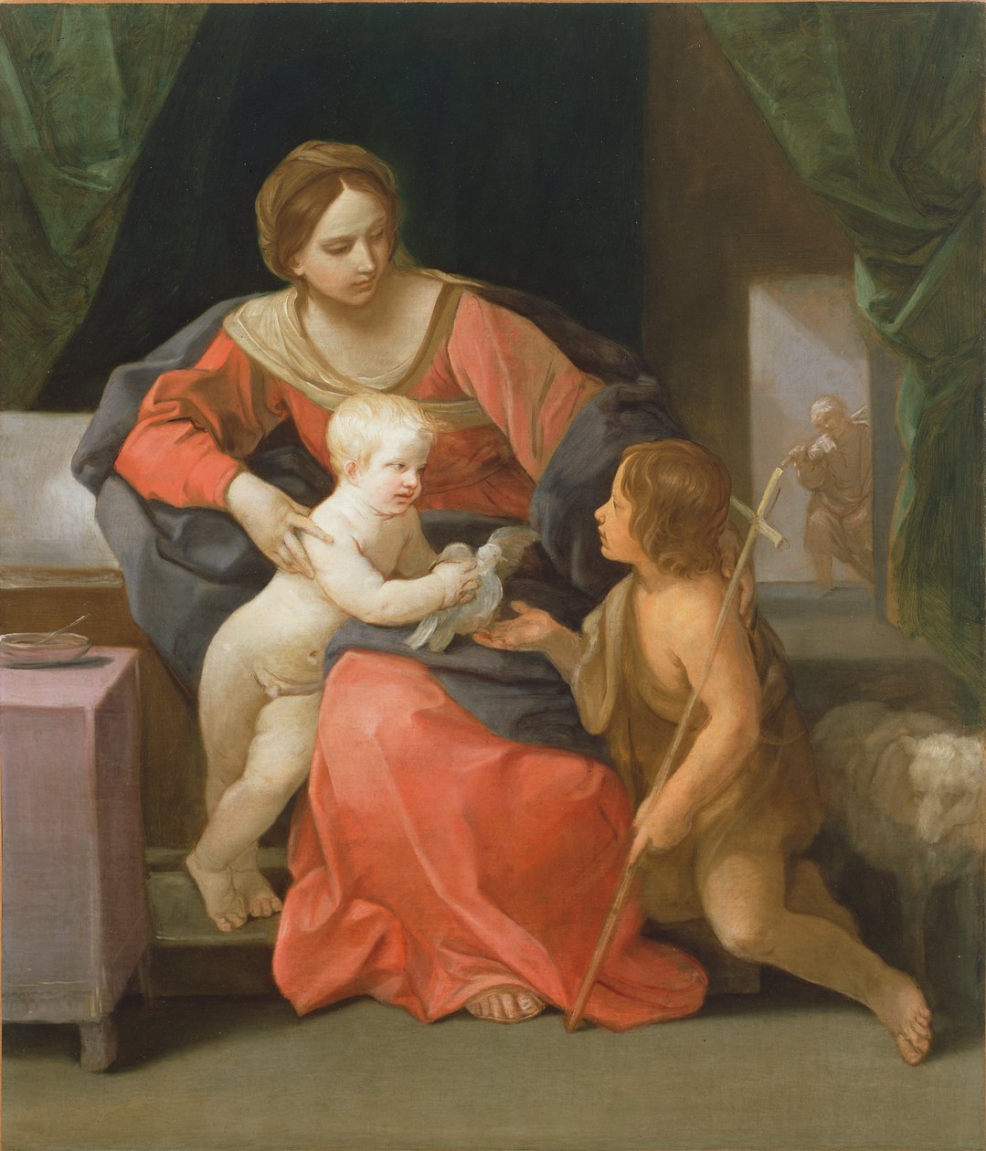Madonna e criança com São João Batista, 1640-1642 de Guido Reni