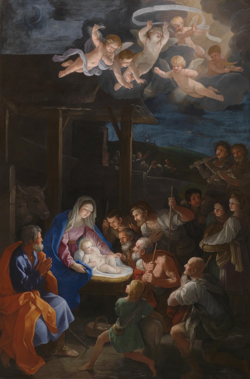 A Natividade à Noite, 1640 de Guido Reni