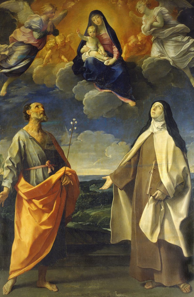 A Virgem e o Menino com Santo António e Santa Teresa de Guido Reni
