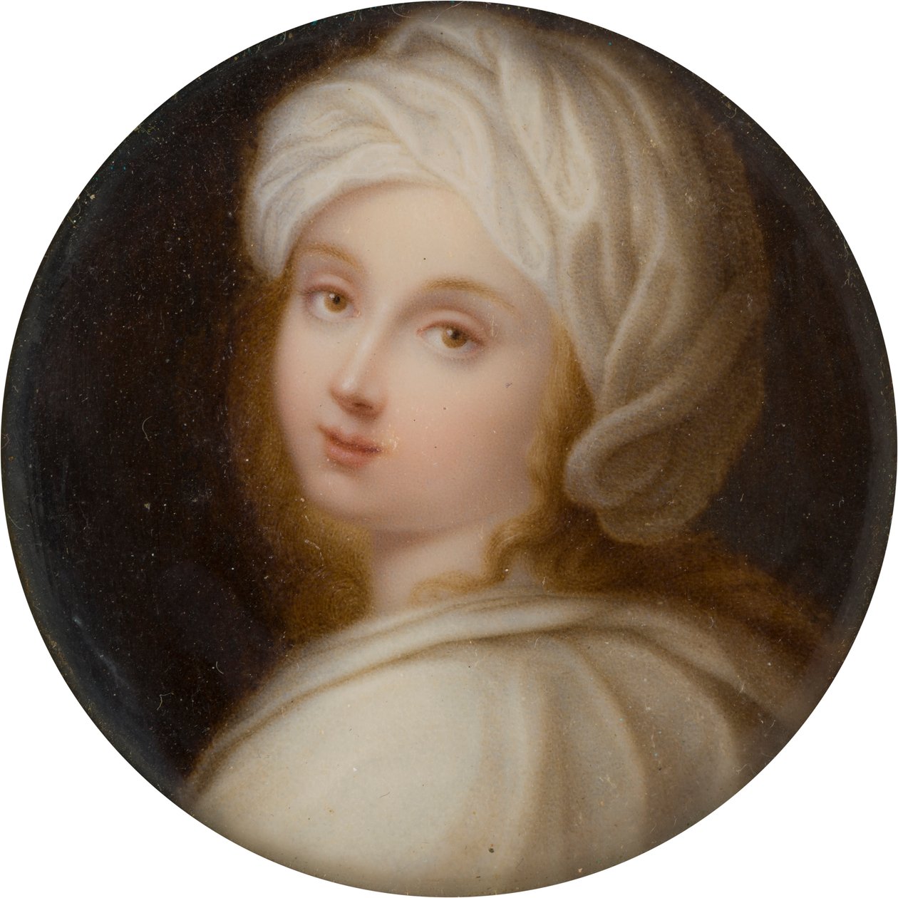 Retrato de Beatrice Cenci (1577-1599), c.1587-99 (óleo sobre marfim) de Guido (after) Reni